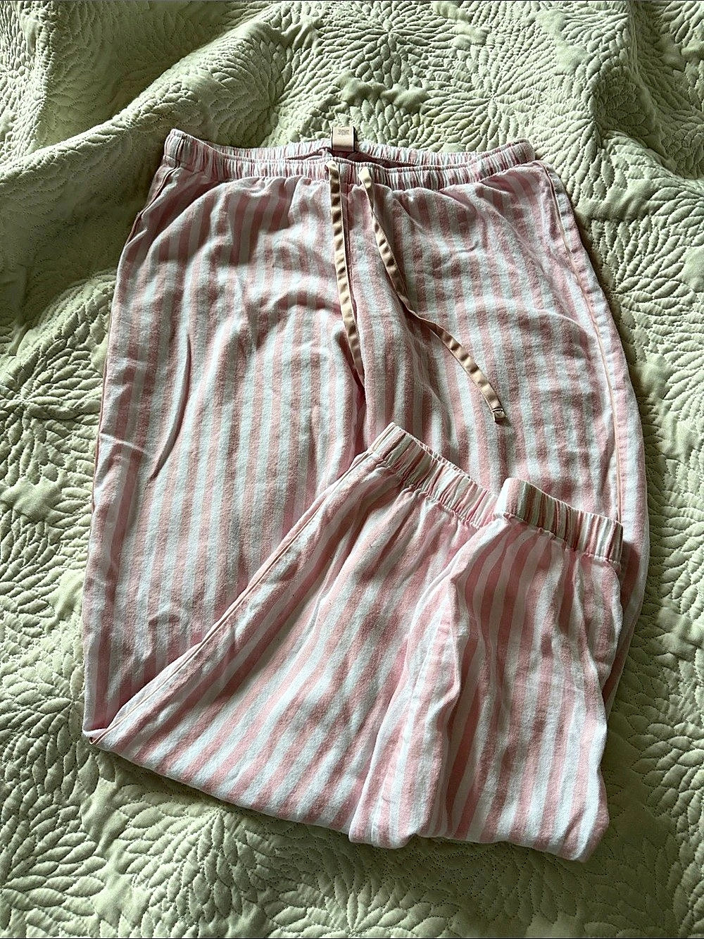 Victoria's Secret Modal-Cotton Striped Pajama Pants Pink & White XS